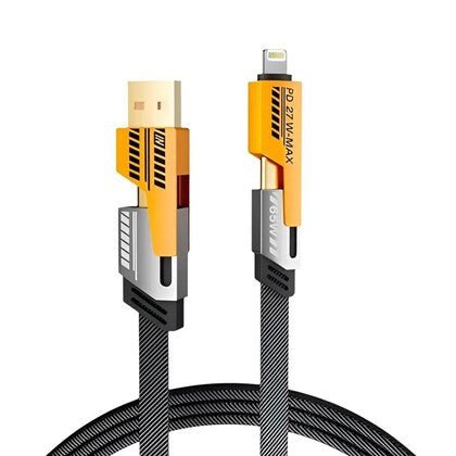 TART 4 - in - 1 Fast Charging Cable | 65W USB - C, Lightning & Type - A Multi - Device Charger - Slickgear